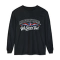 Military Moms Long Sleeve Tee — “We Serve Too!” Patriotic Mom Shirt