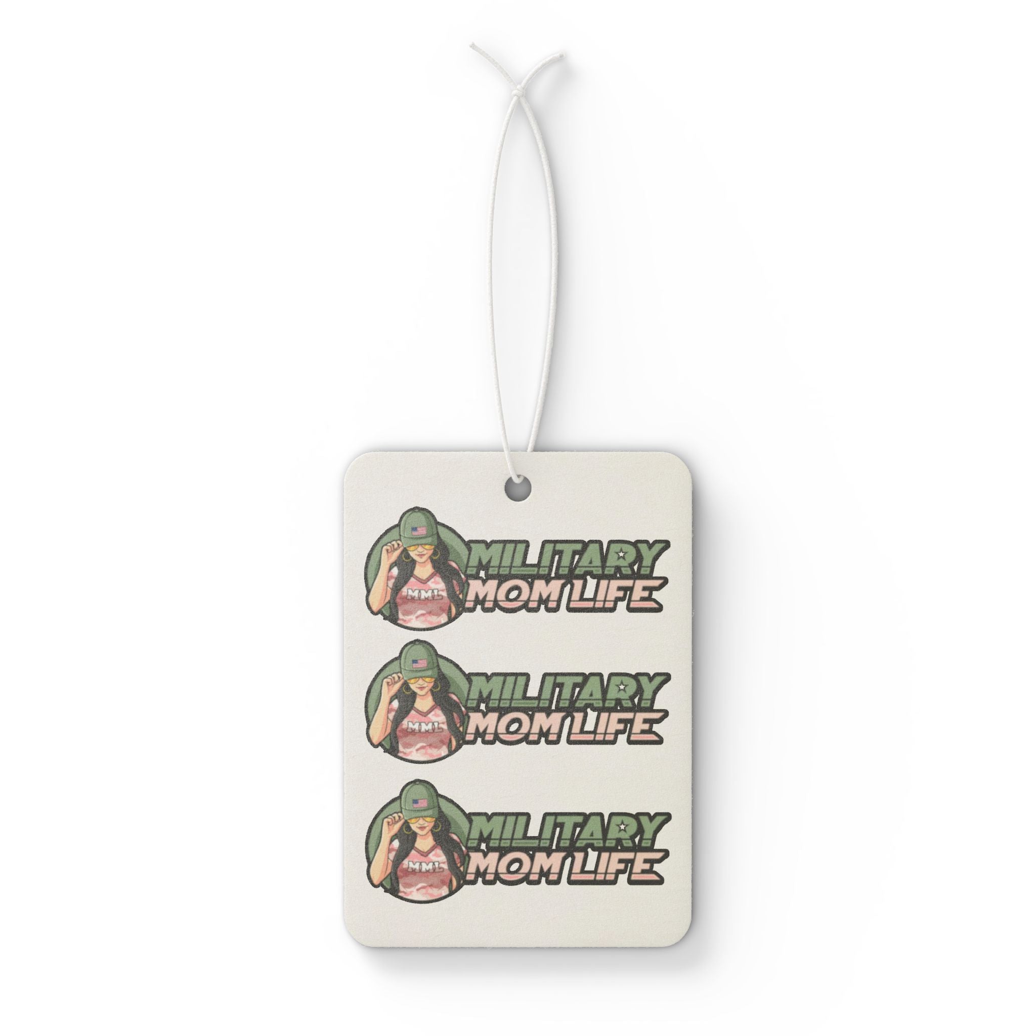 Military Mom Life Car Air Freshener — Patriotic Salute Scented Air Freshener