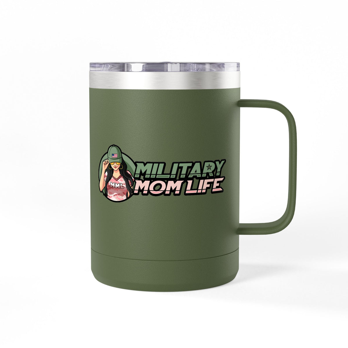 Military Mom Life 15oz Insulated Coffee Tumbler