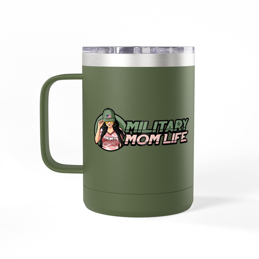 Military Mom Life 15oz Insulated Coffee Tumbler