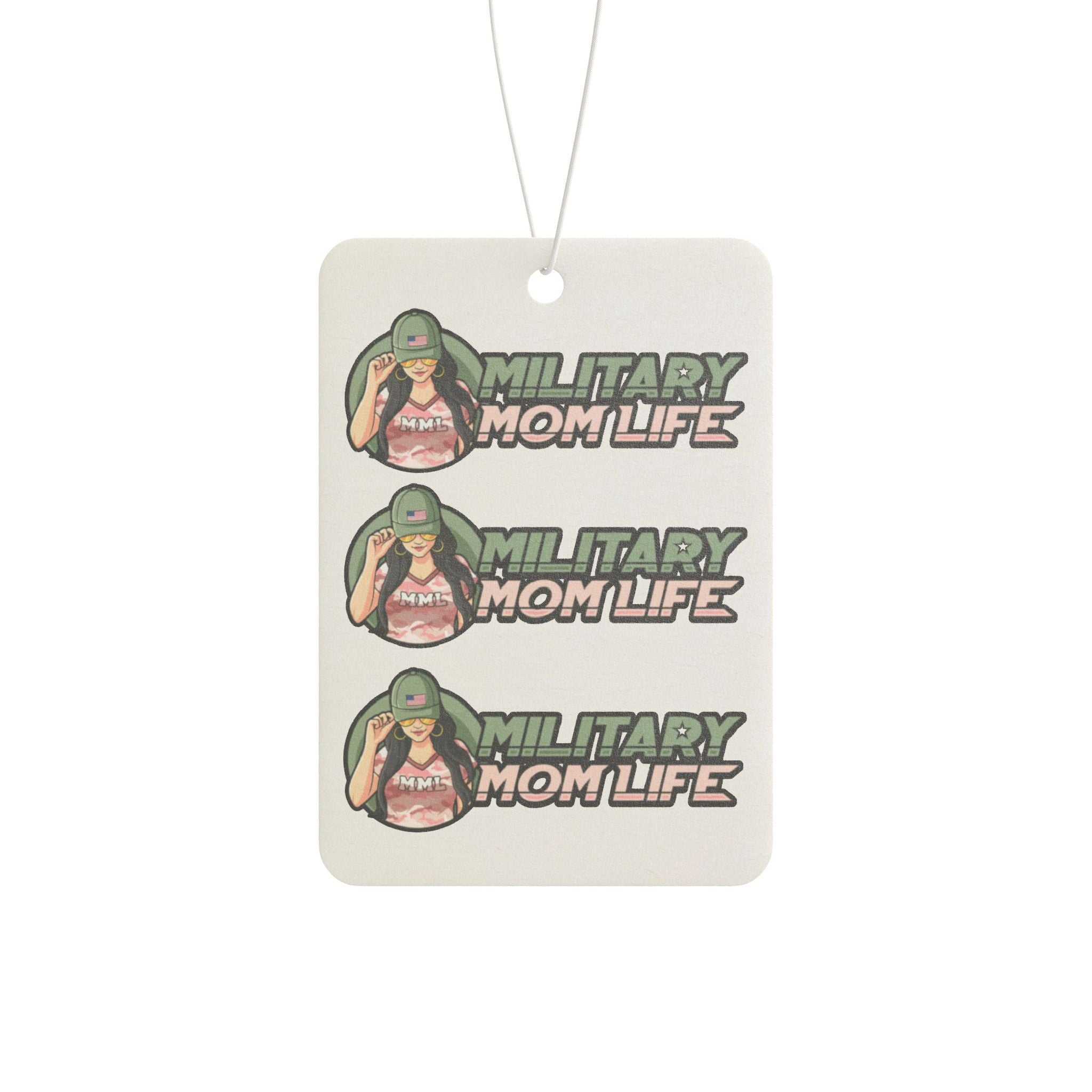 Military Mom Life Car Air Freshener — Patriotic Salute Scented Air Freshener