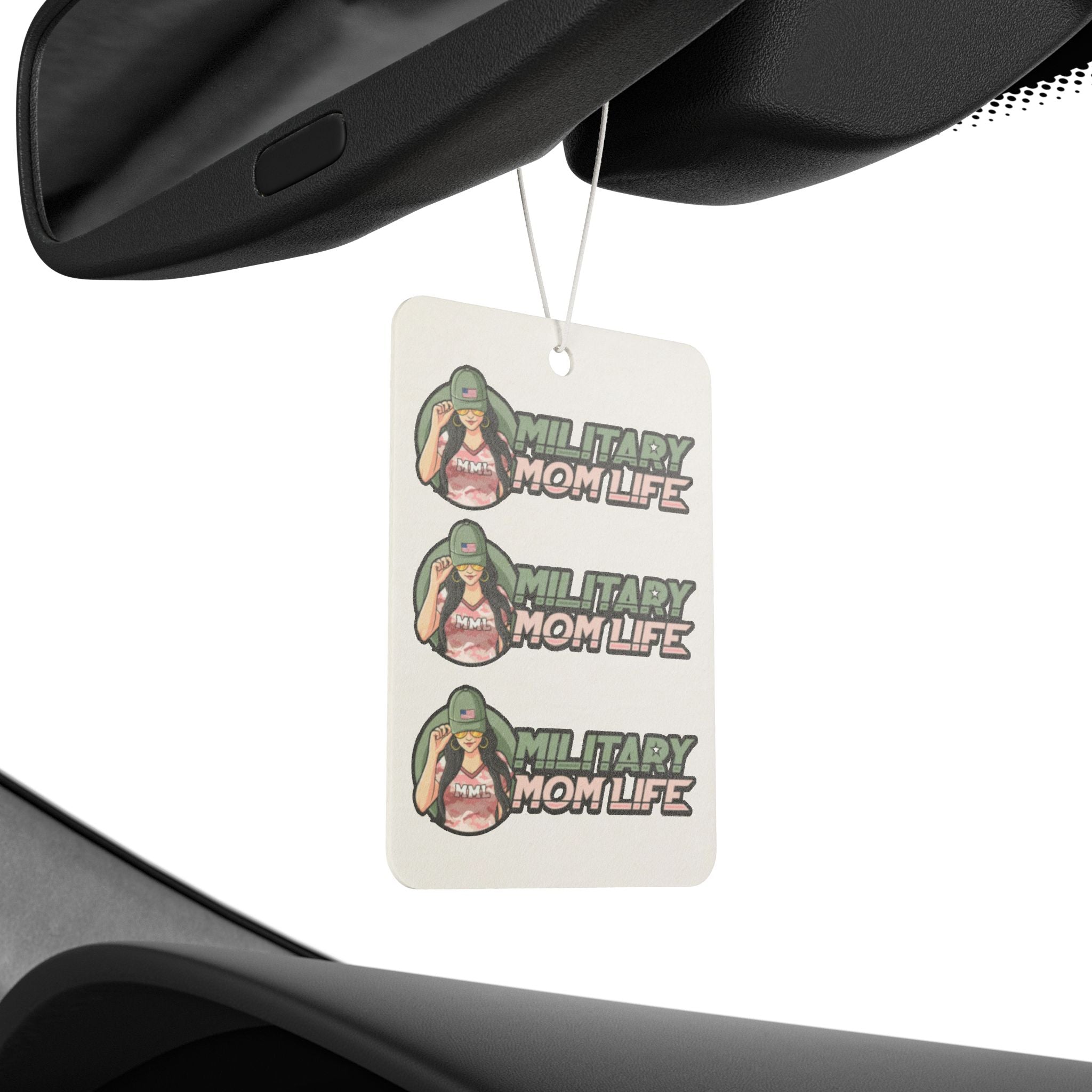 Military Mom Life Car Air Freshener — Patriotic Salute Scented Air Freshener